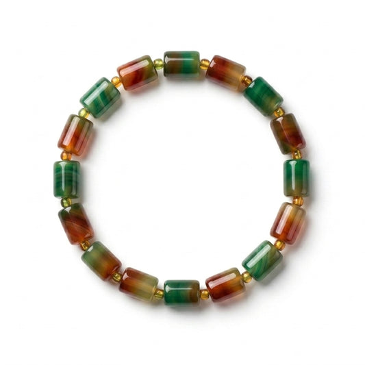 Multi-colored agate bracelet