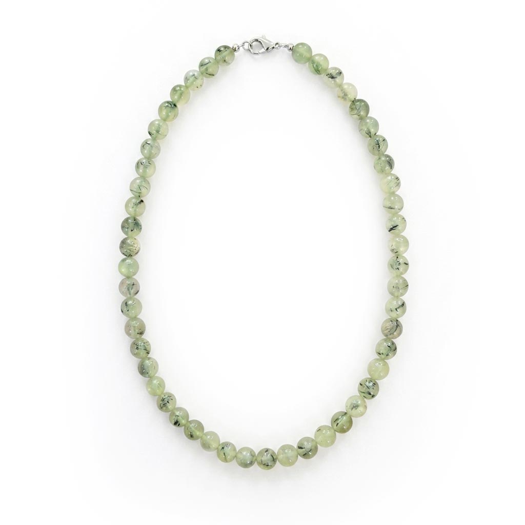 Prehnite Stone Beaded Necklace