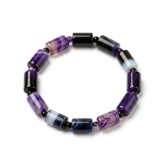 Purple Gradient Agate Bracelet