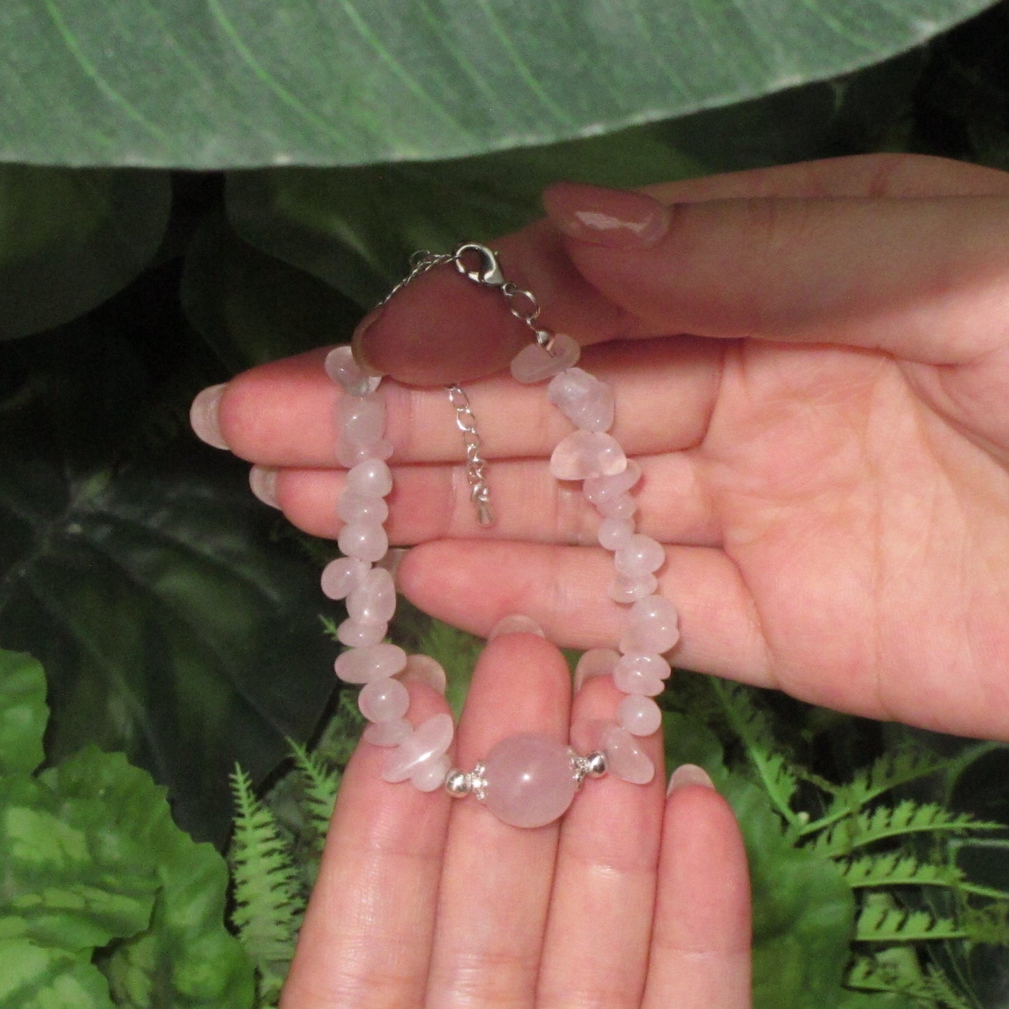 Rose Quartz Chip Bracelets