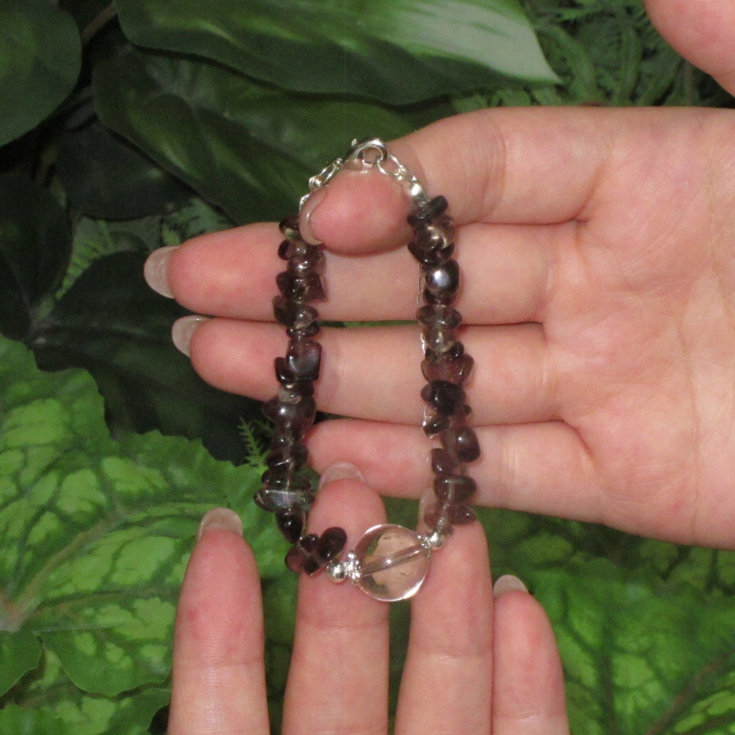 Smoky Obsidian Chip Bracelet