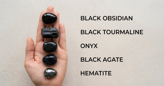 Different black crystals