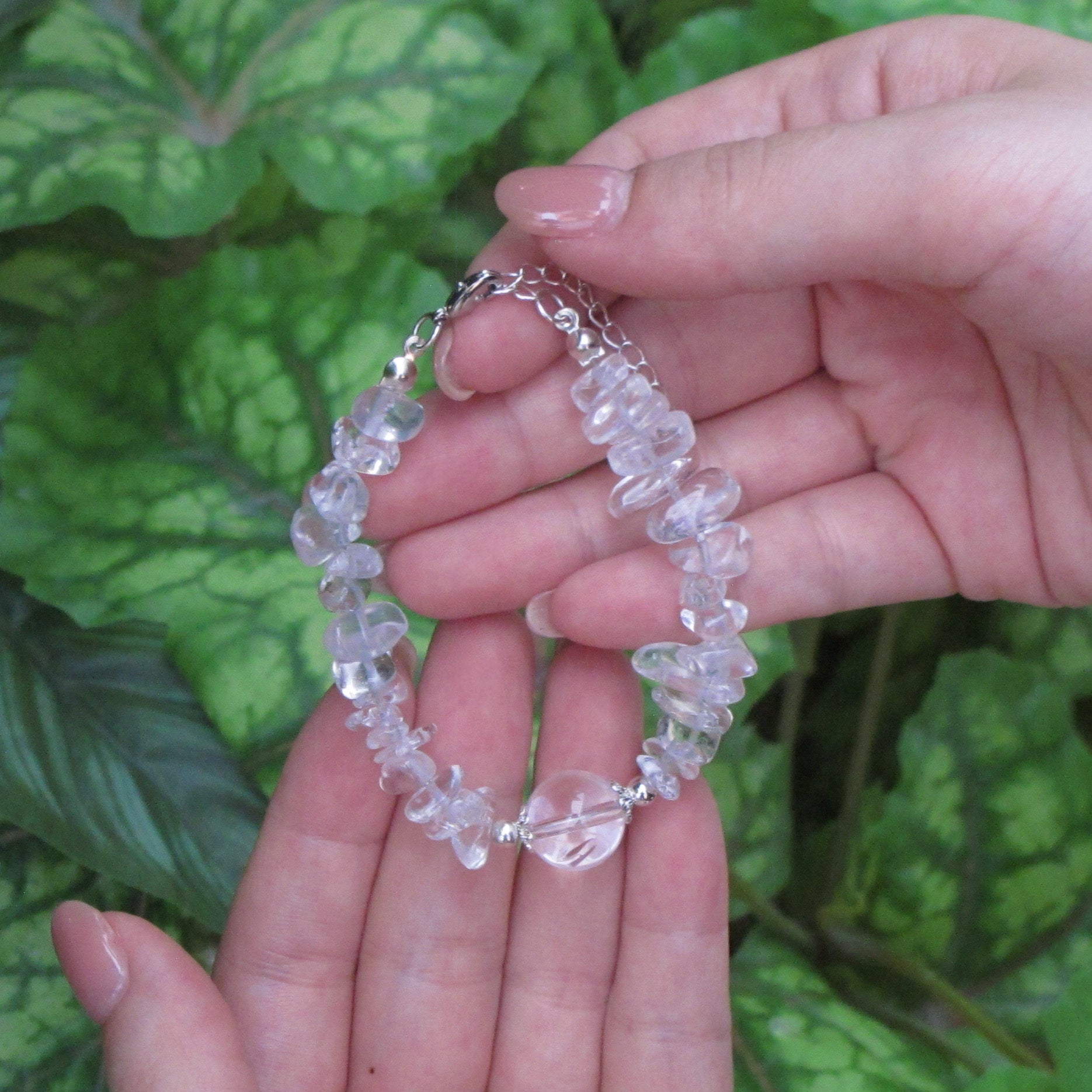 A Clear Quartz Chip Bracelet