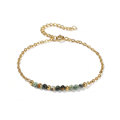 African Turquoise Stainless Bracelet