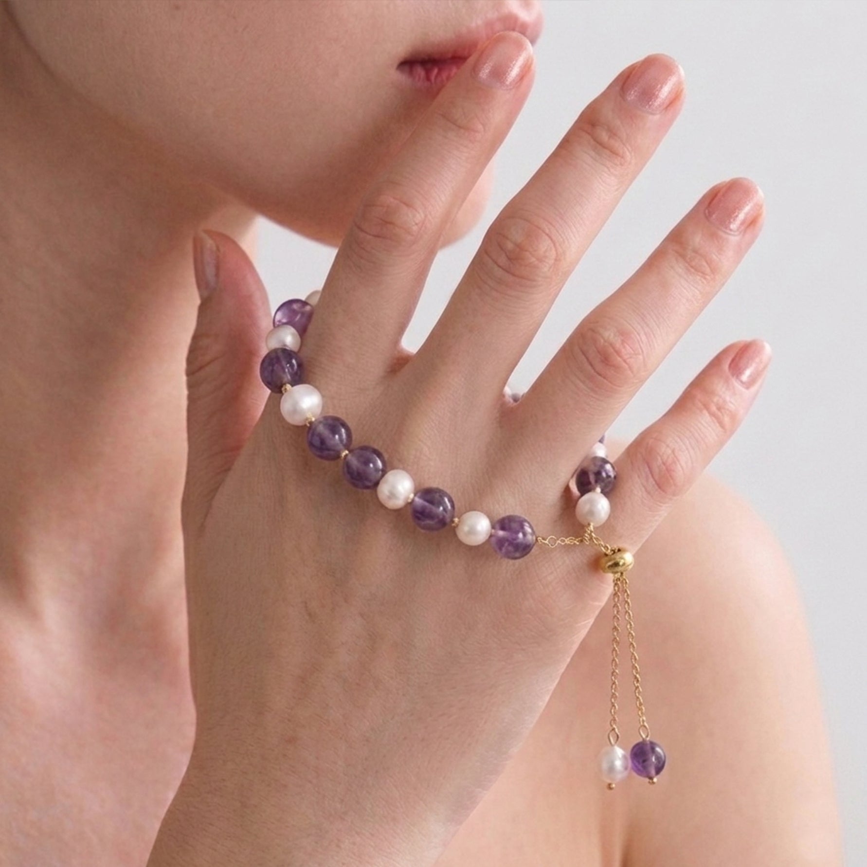 Amethyst Baroque Pearl Bracelet