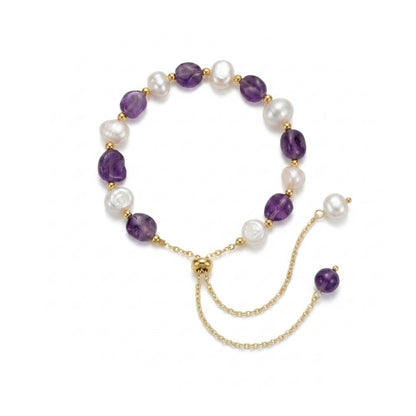 Amethyst Baroque Pearl Bracelet