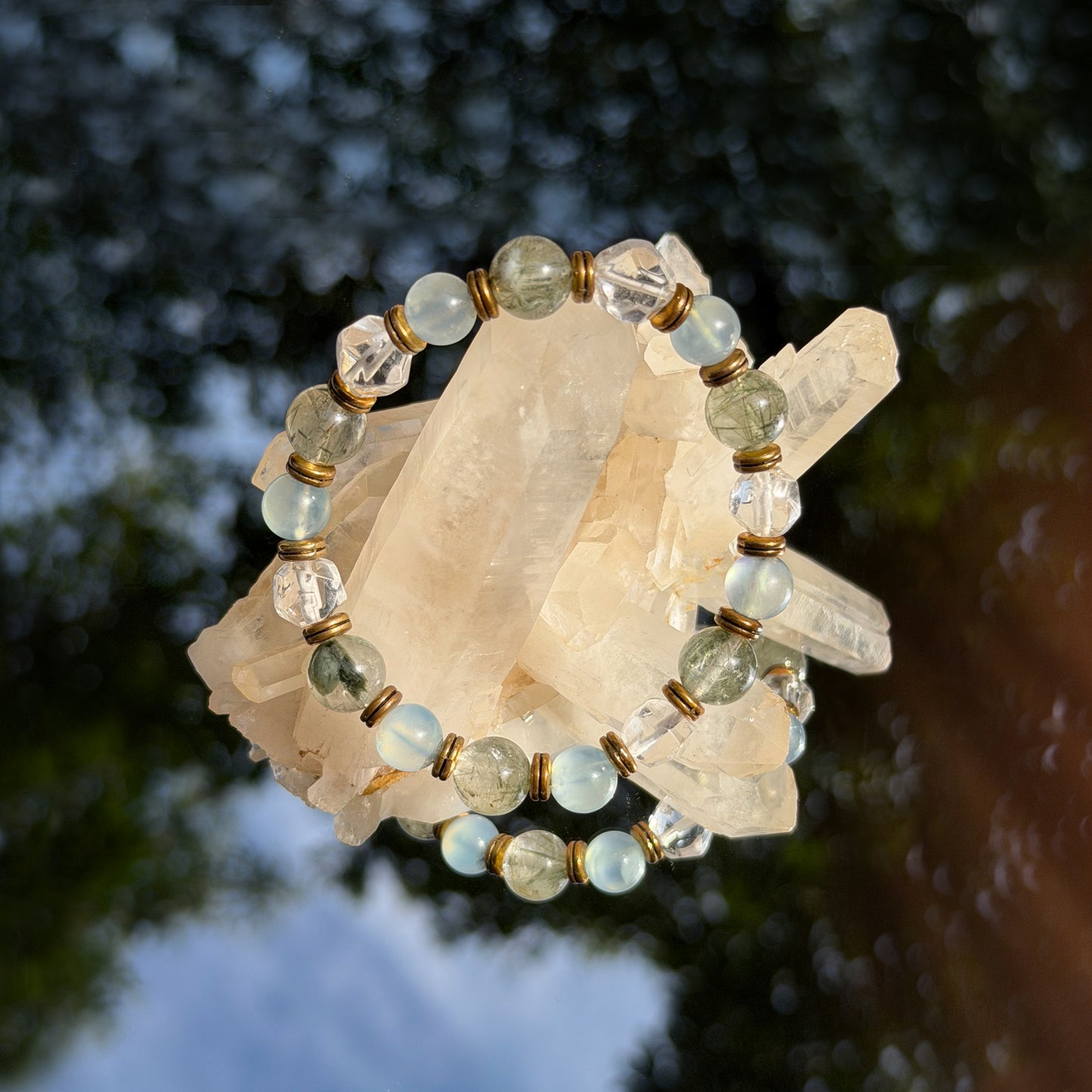 Green Rutilated Quartz Bracelet