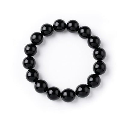 Black Obsidian Bead Bracelet for Protection