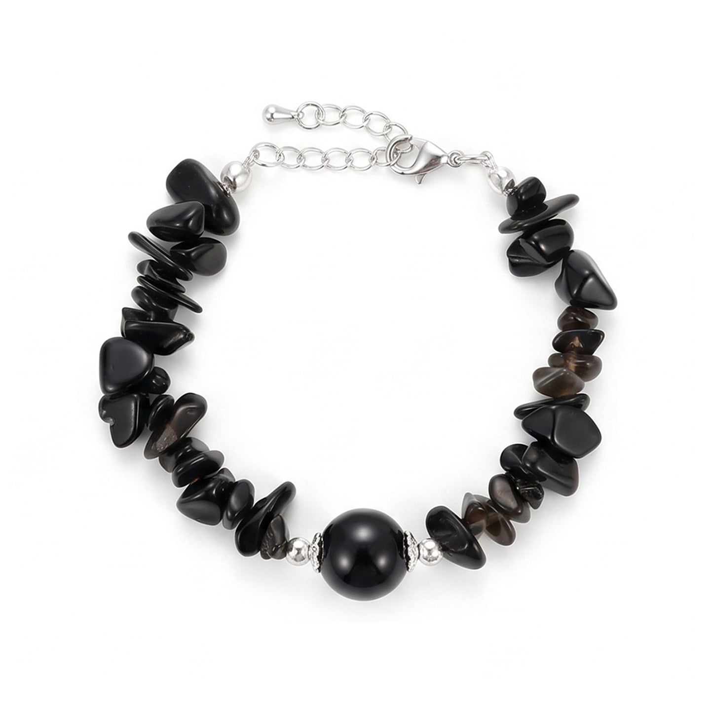 Black Obsidian Chip Bracelet