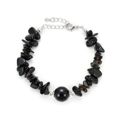 Black Obsidian Chip Bracelet