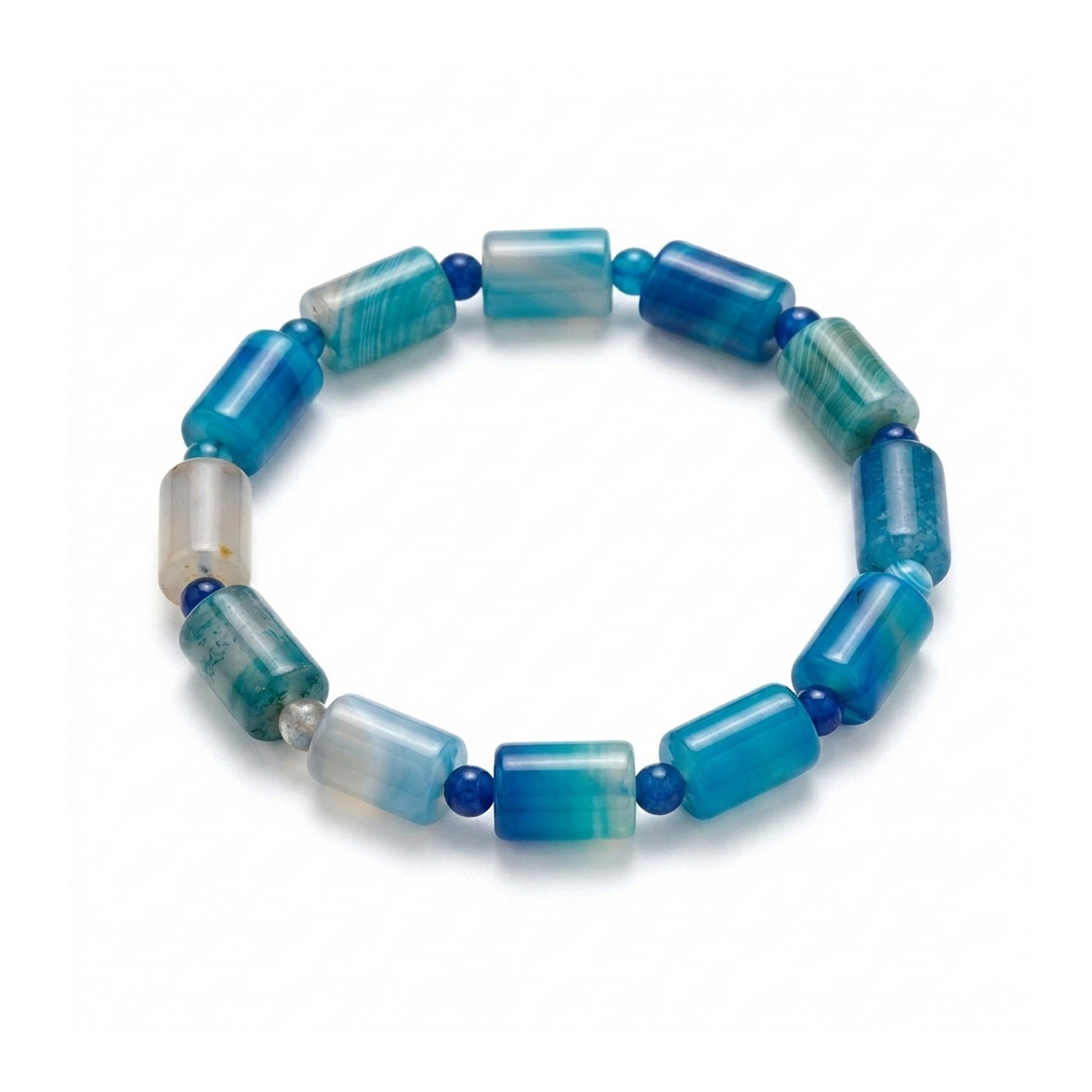 Gradient Blue Agate Bracelet