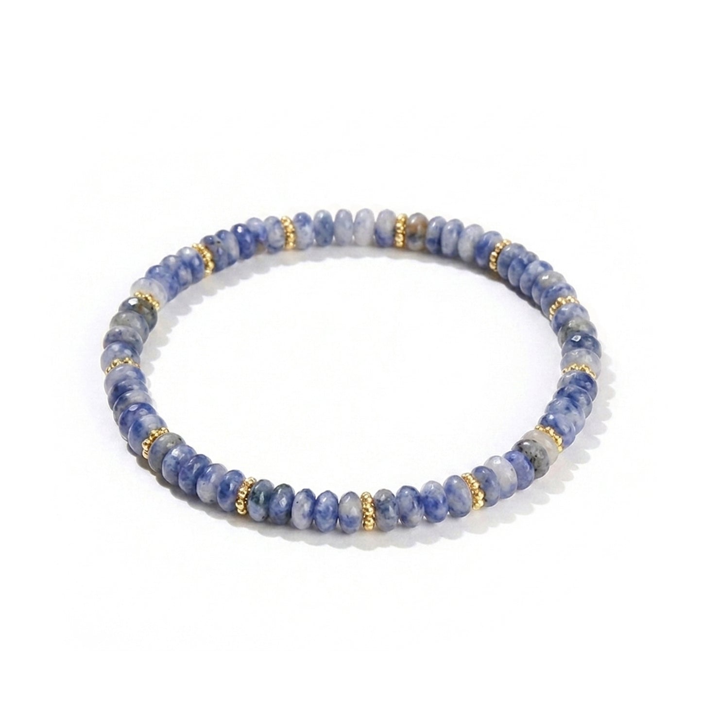 Blue Spot Stone Beaded Bracelet