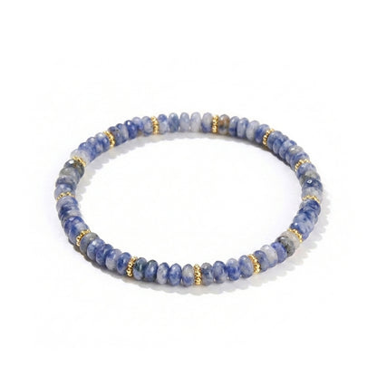 Blue Spot Stone Beaded Bracelet