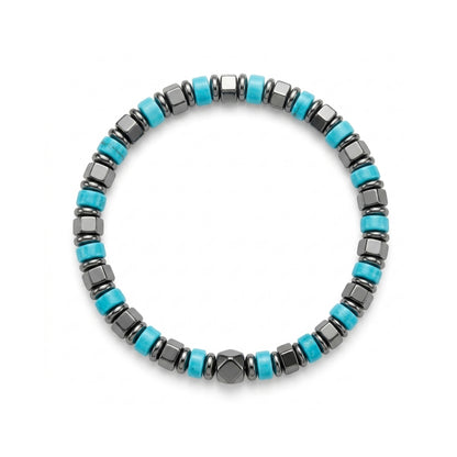 Blue Turquoise and Hematite Bracelets