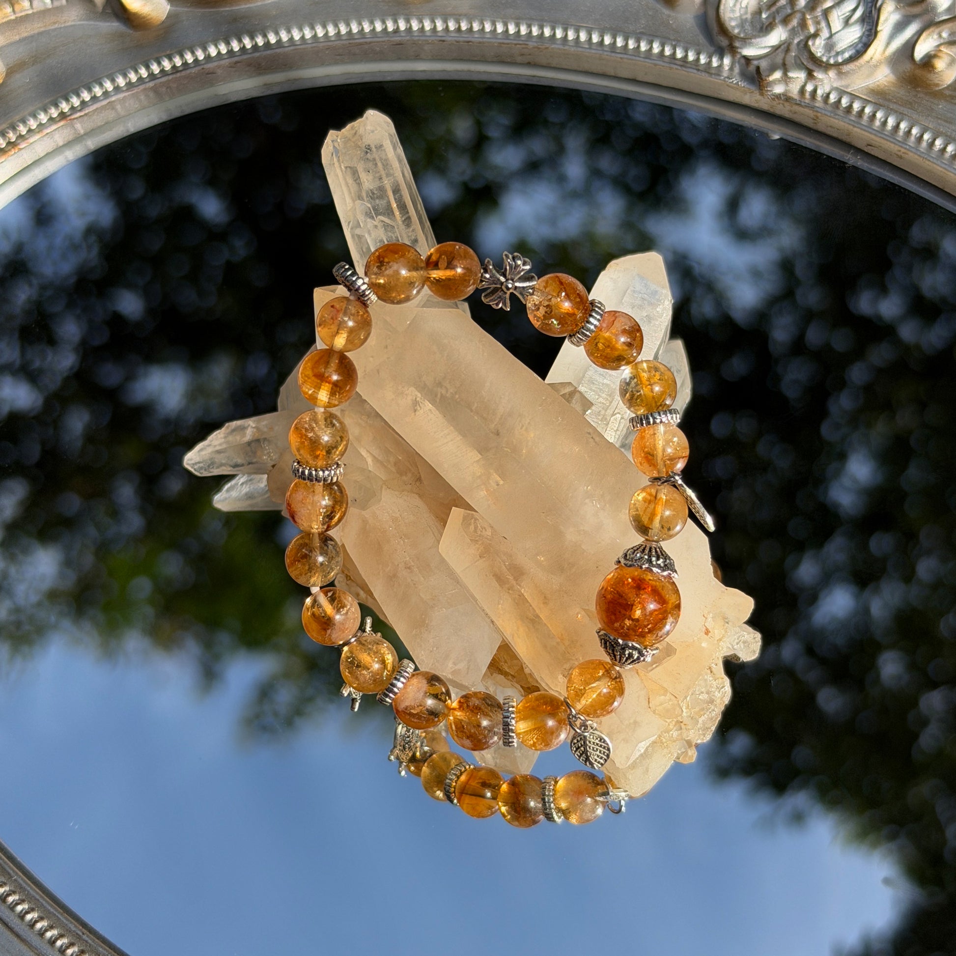 Citrine Crystal Beaded Bracelet