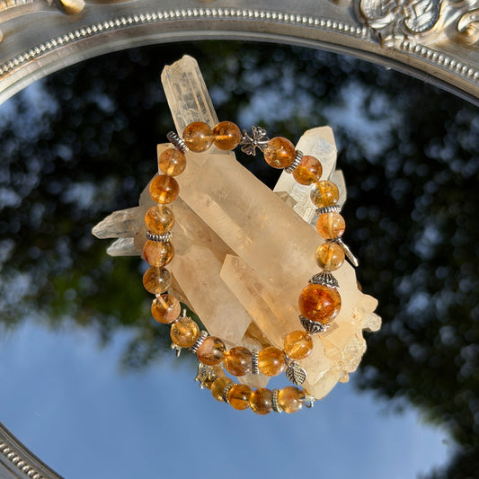 Citrine Crystal Beaded Bracelet