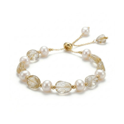 Citrine Baroque Pearl Bracelet