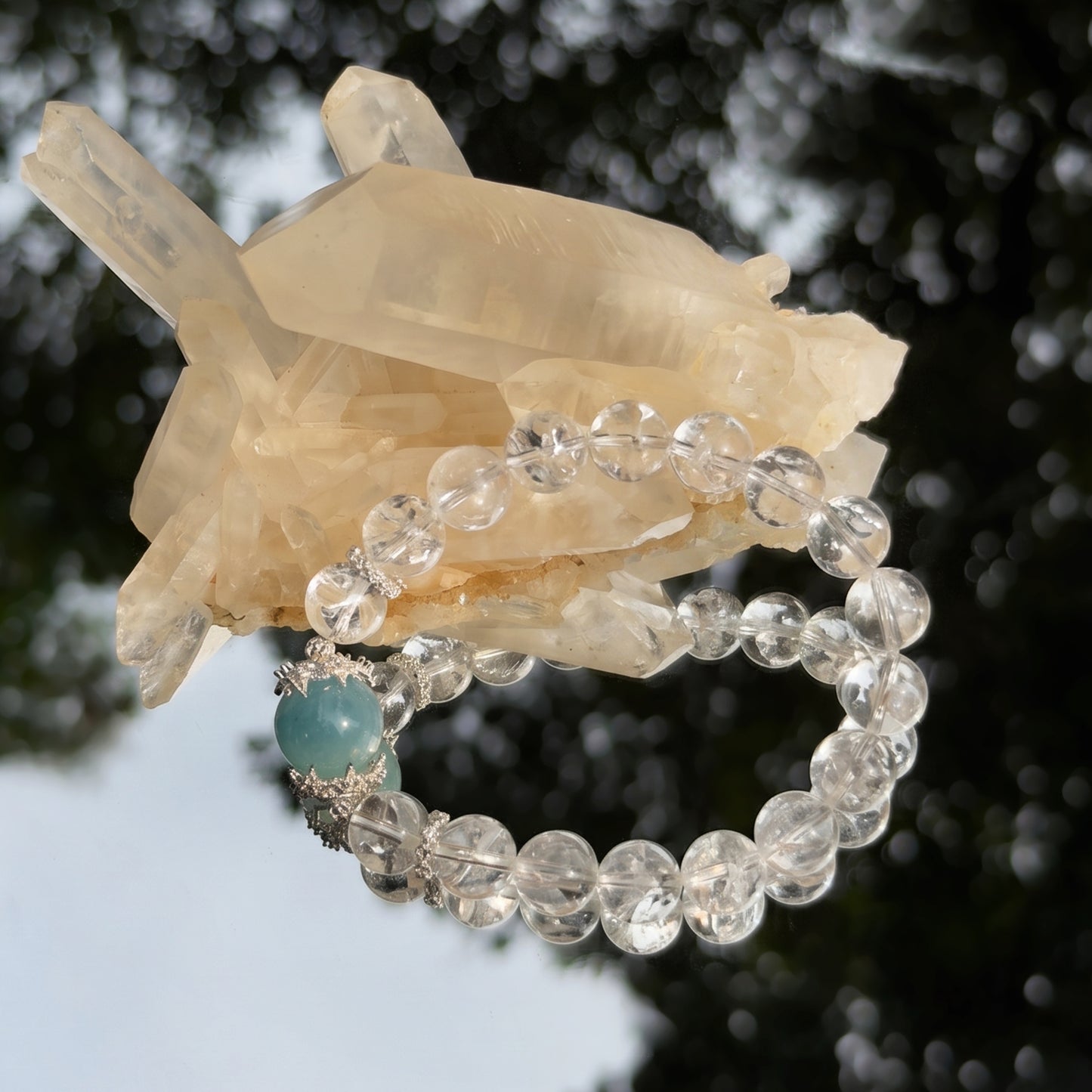 Clear Quartz Crystal Bracelet
