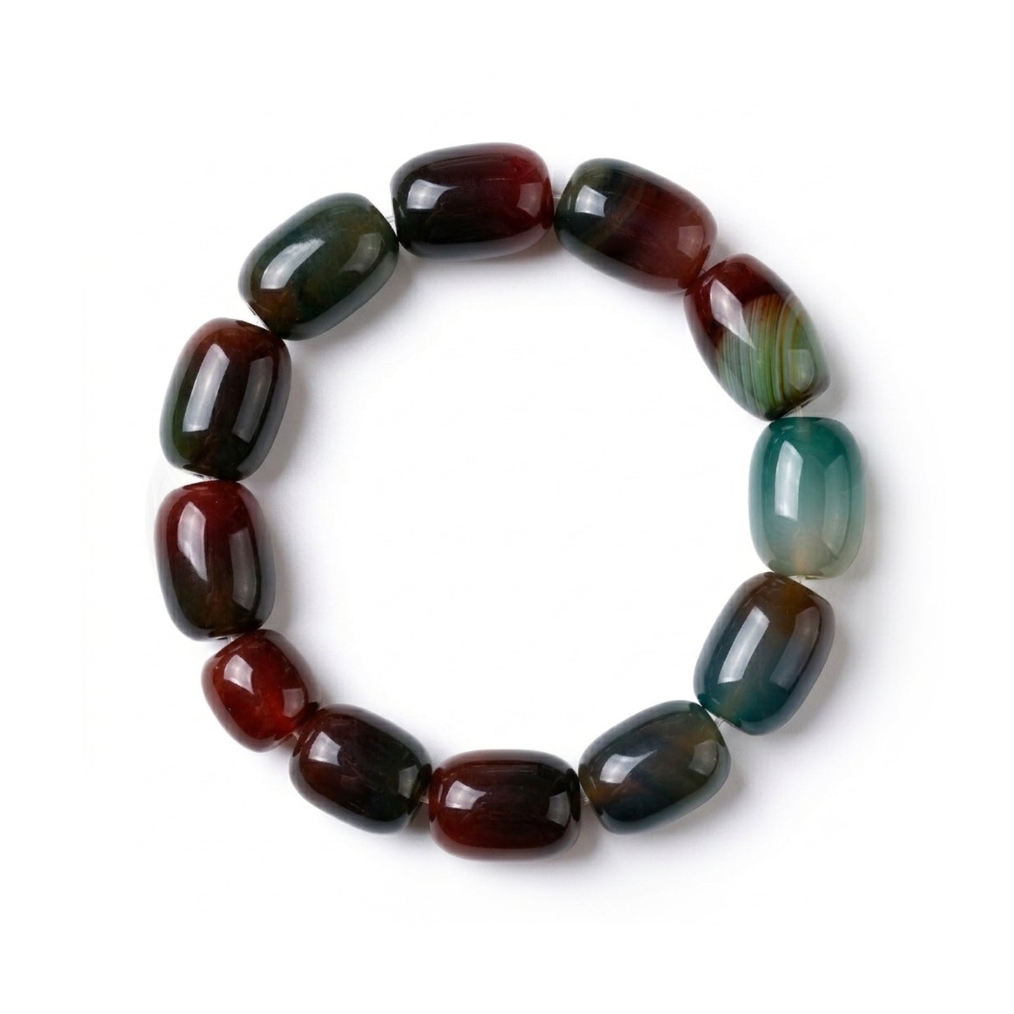 Dark Multicolor Agate Bracelet