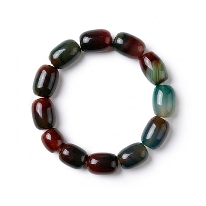 Dark Multicolor Agate Bracelet