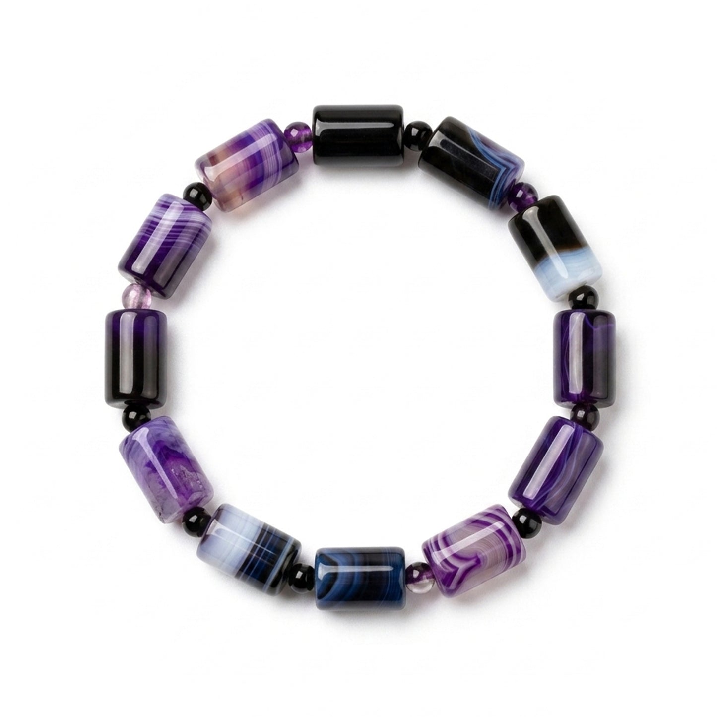 Purple Gradient Agate Bracelet