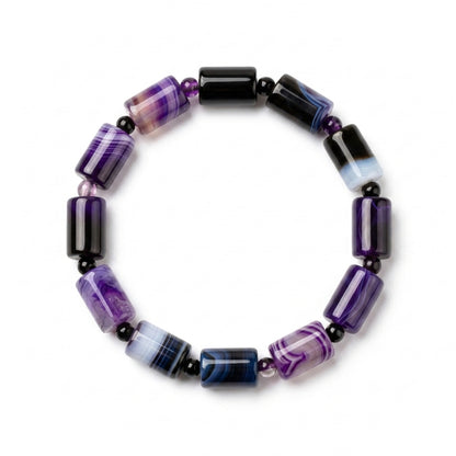 Purple Gradient Agate Bracelet
