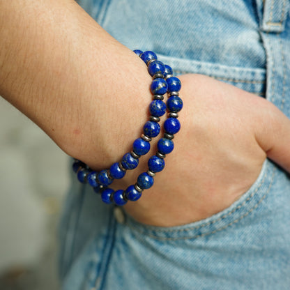 Double Wrap Lapis Lazuli Bracelets