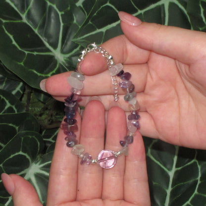 Fluorite Chip Stone Bracelet