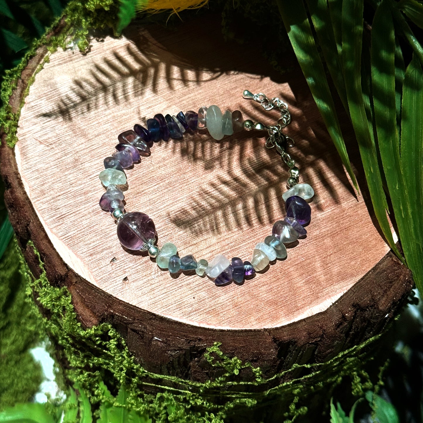 Fluorite Chip Stone Bracelet