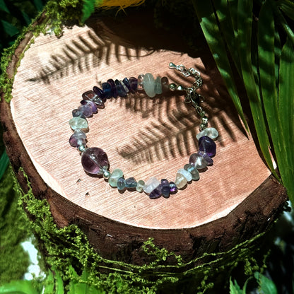 Fluorite Chip Stone Bracelet