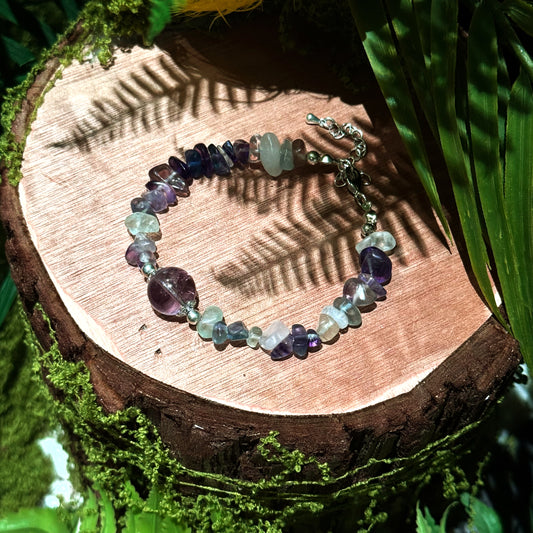 Fluorite Chip Stone Bracelet