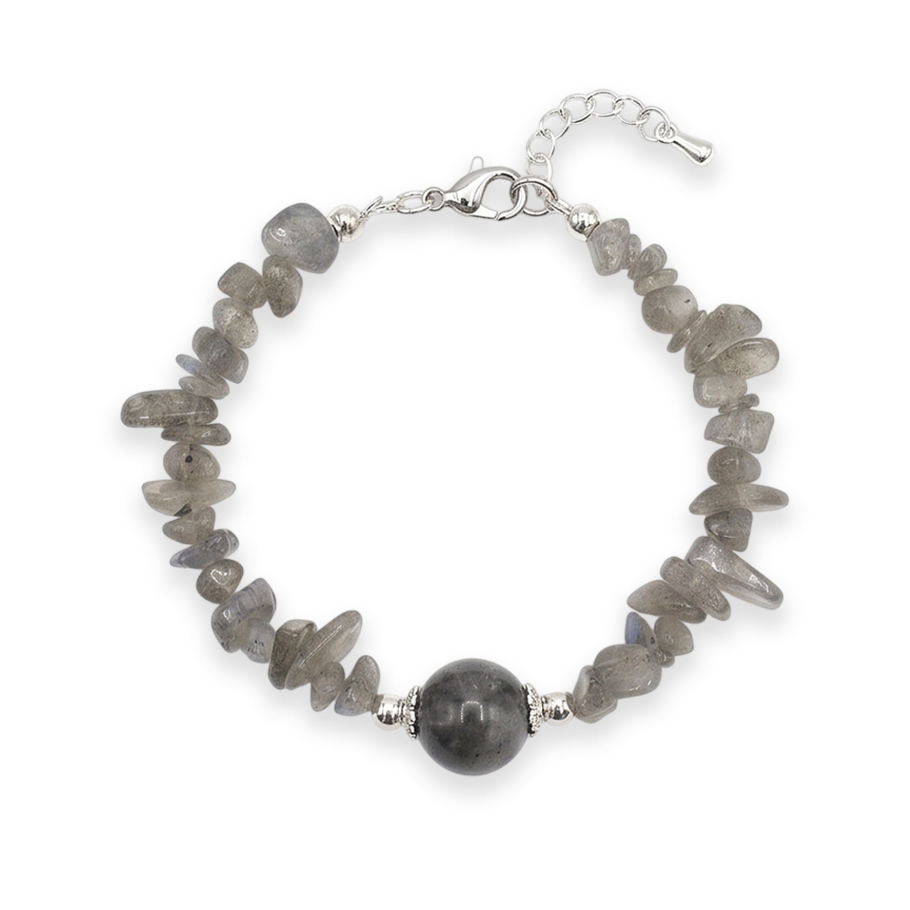 Gray Moonstone Chip Bracelet