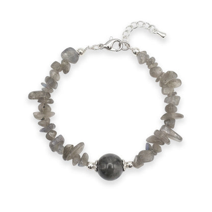 Gray Moonstone Chip Bracelet