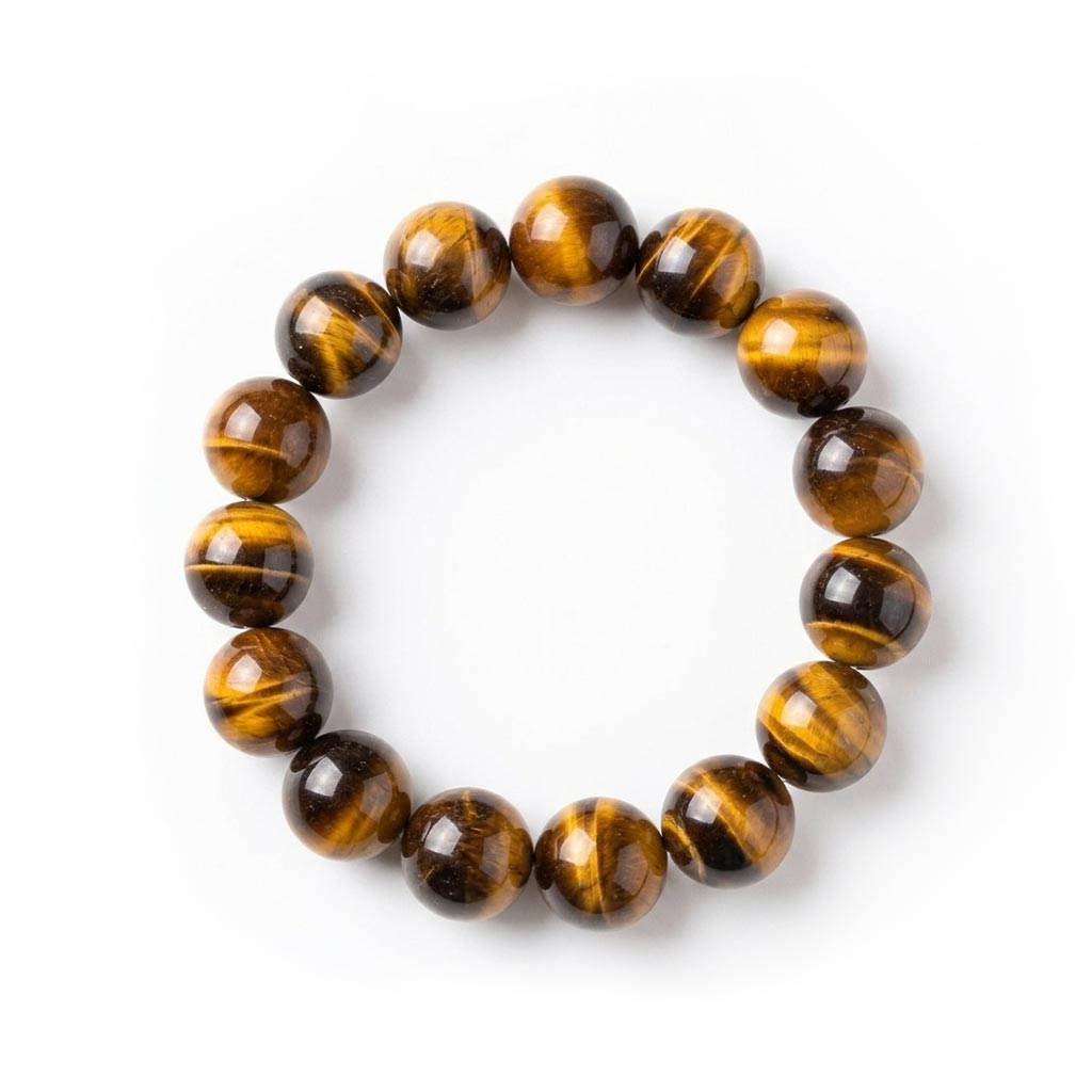 Gold Tiger Eye Stone Bracelet for Men