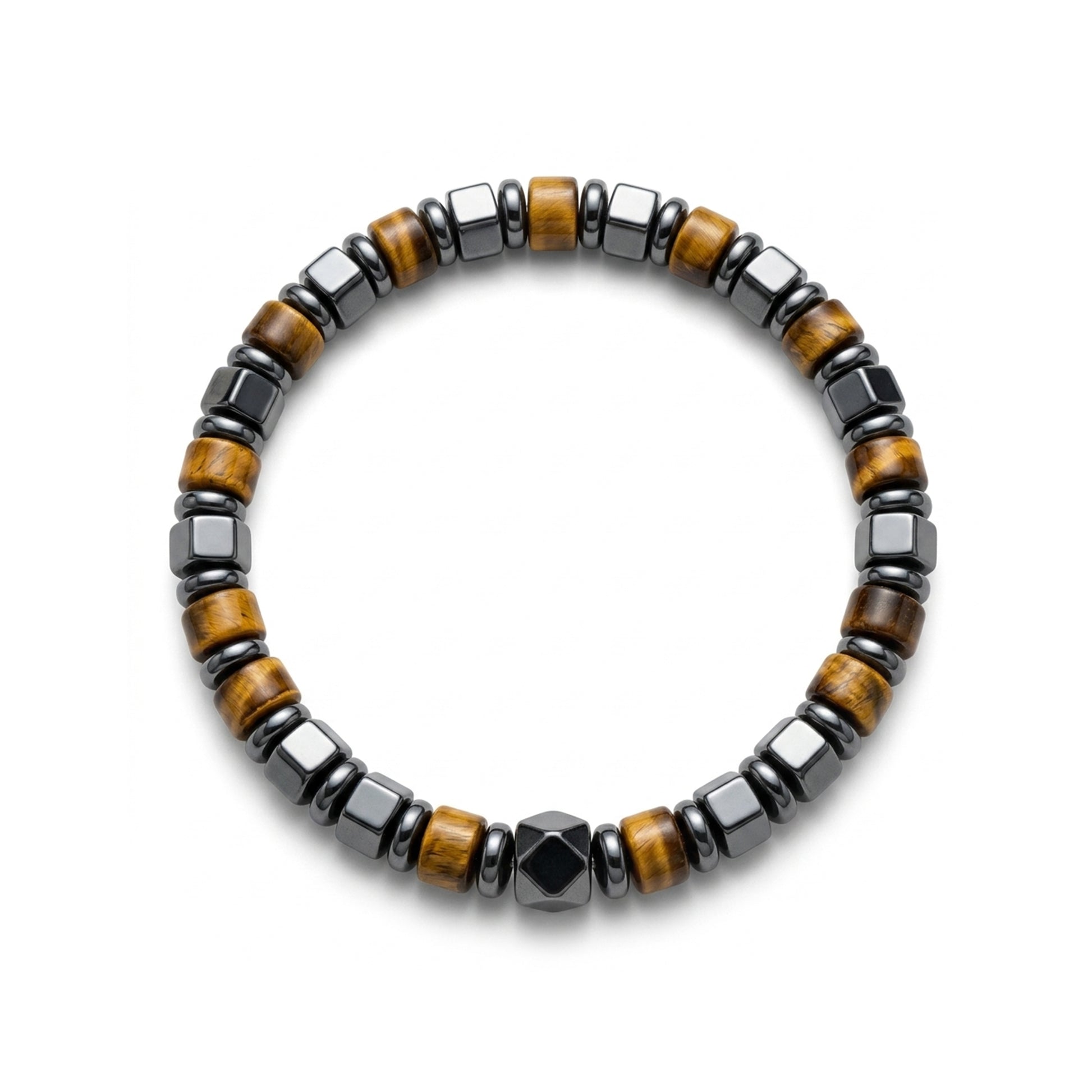 Golden Tiger Eye and Hematite Bracelet