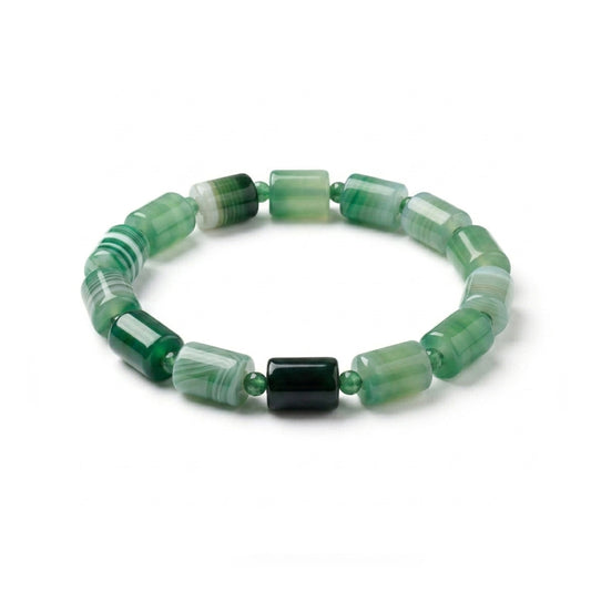 Green Gradient Agate Bracelet
