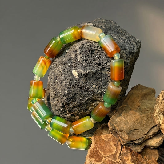 Green and Brown Agate Bracelet