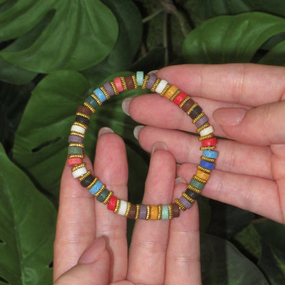 Volcanic Stone Disc Bracelet
