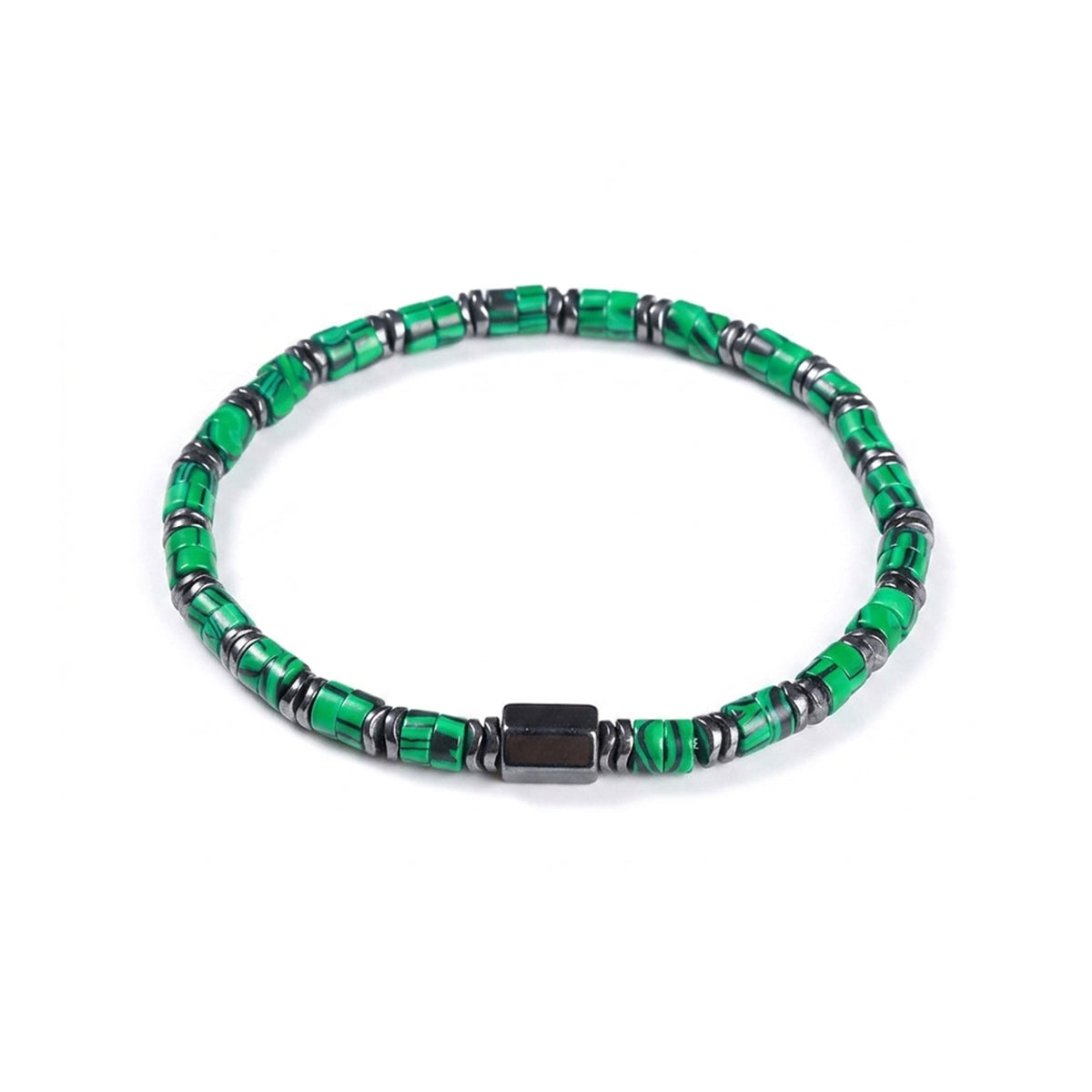 Green Malachite Bead Bracelet