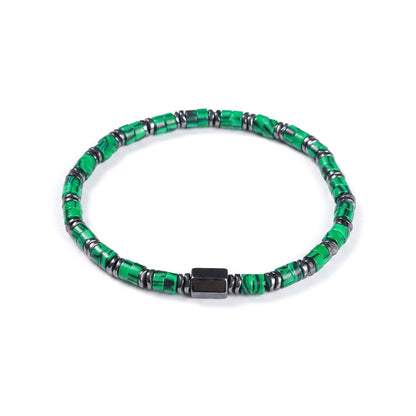 Green Malachite Bead Bracelet