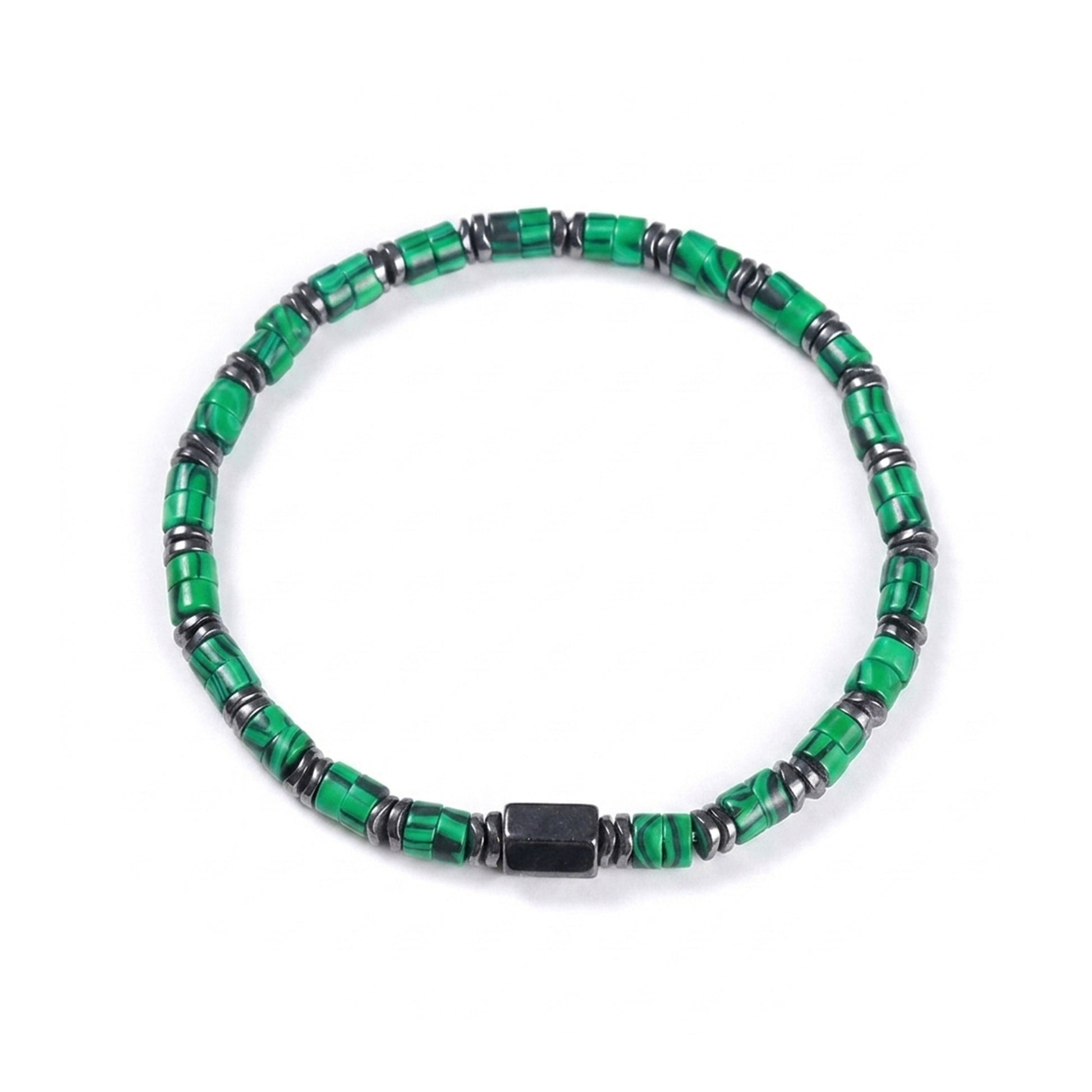 Malachite and Hematite Energy Bracelet
