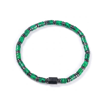 Green Malachite Bead Bracelet