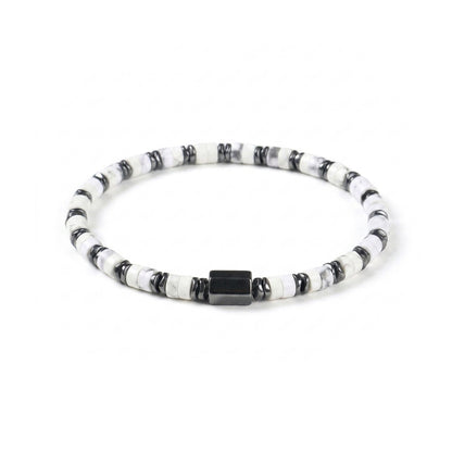  White Turquoise Bead Bracelet