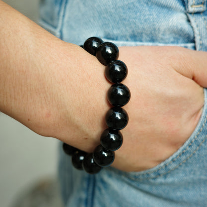 Obsidian Bead Bracelet for Protection