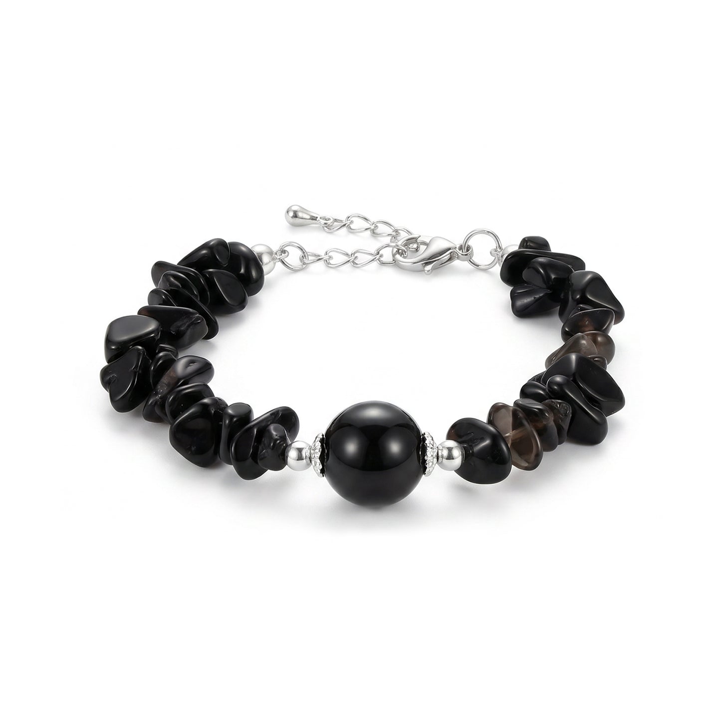 Black Obsidian Chip Bracelets