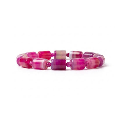 Rose-pink Gradient Agate Bracelet