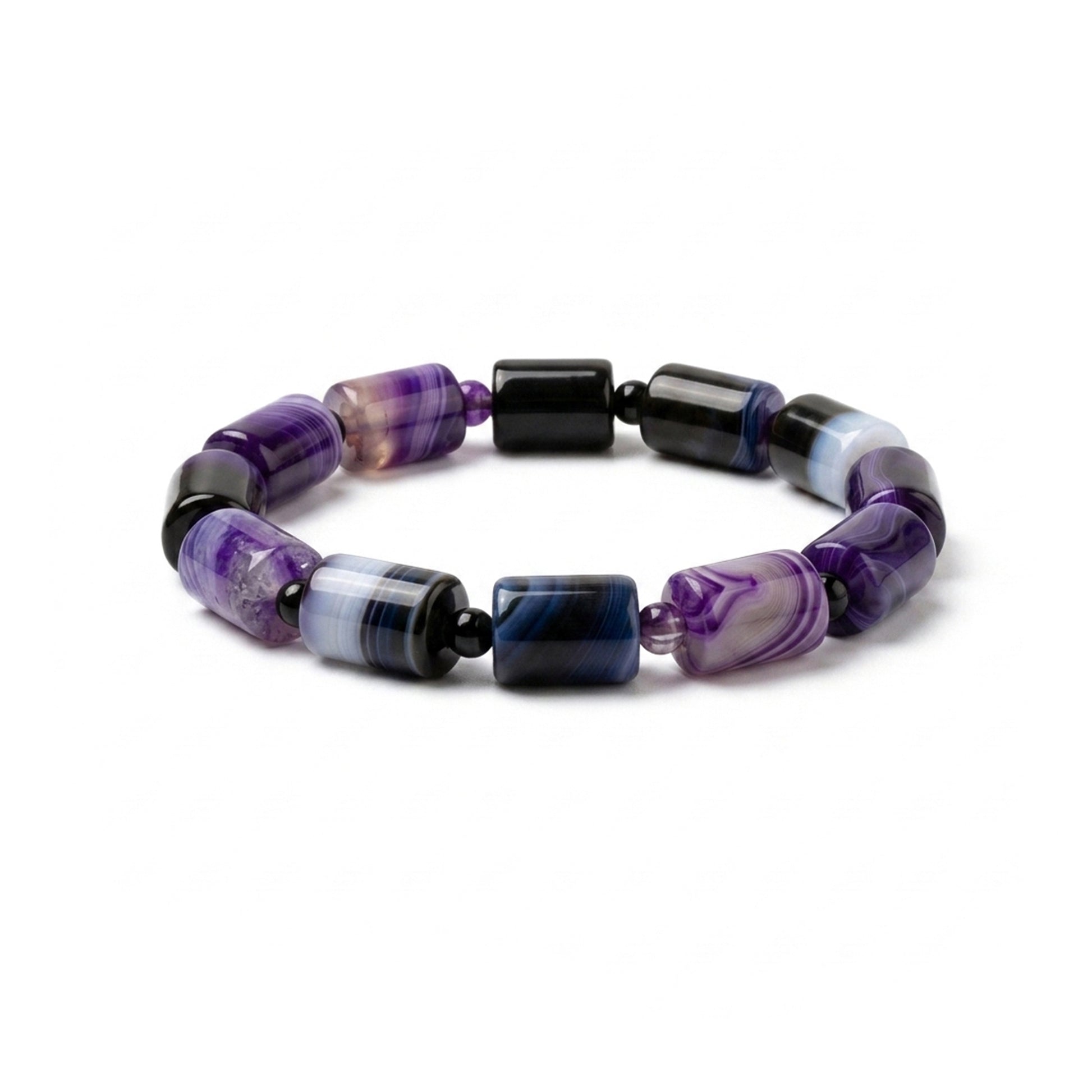 Purple Gradient Agate Bracelet