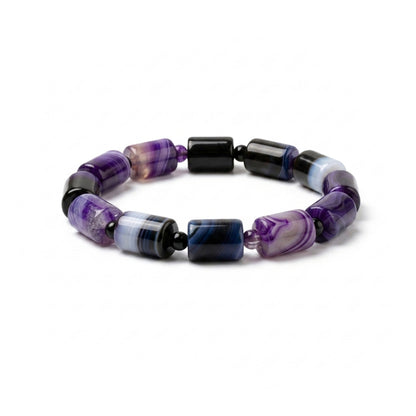 Purple Gradient Agate Bracelet