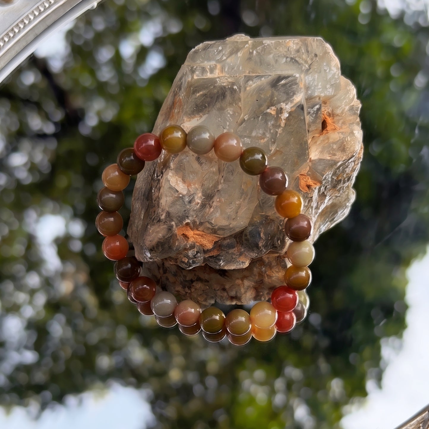 Rainbow Agate Beaded Bracelet
