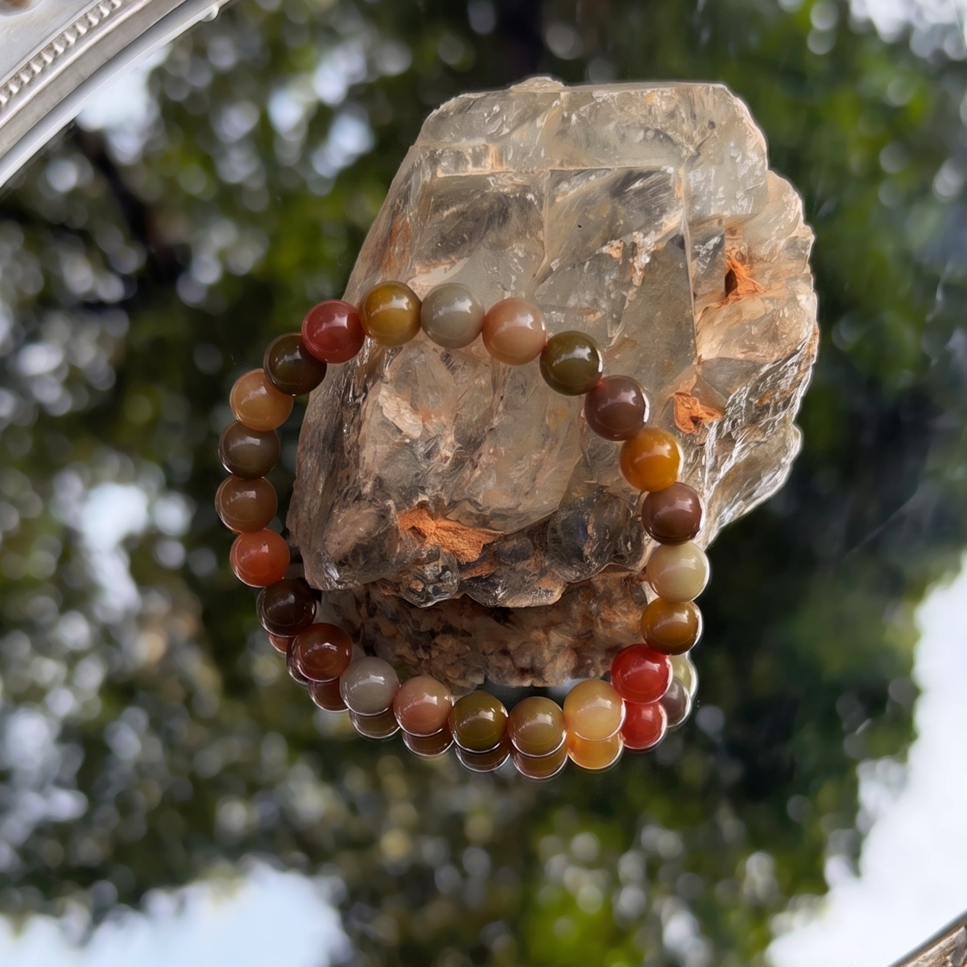 Rainbow Agate Beaded Bracelet